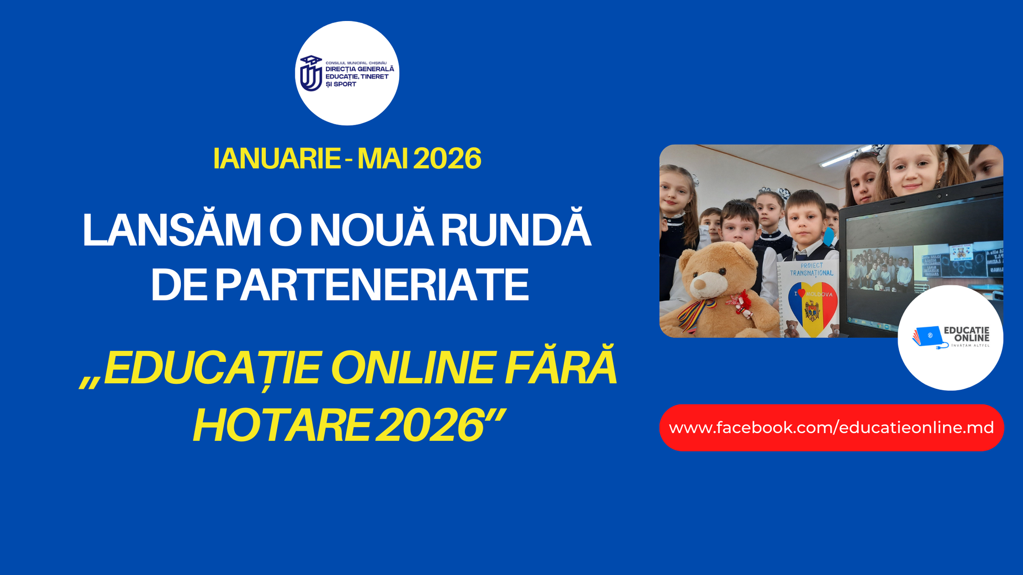 „Educație Online fără Hotare”, ediția februarie – mai 2026